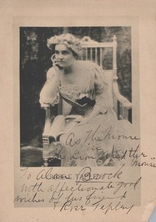 ROSE E. TAPLEY 1881 1956 SILENT FILM ACTRESS Hand Signed AUTOGRAPH 6x5 PIC 1024