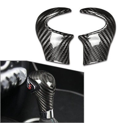 Carbon Fiber Black Gear Shift Knob Cover Trim For Mini Cooper R55 R56 R60