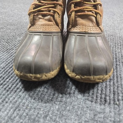 LL Bean Bean Boots Mens Size 8 Brown Tan Duck Boots Leather  display picture 1