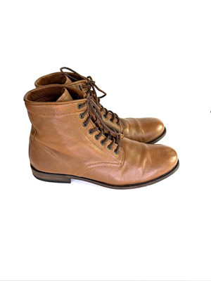 FRYE Tyler Cognac Brown Leather Chukka Boots Men Size 12 D Made In Mexico