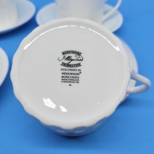 Wedgwood Colosseum White Set Of 4 Cups And 4 Saucers Excellent Condition - Picture 4 of 8