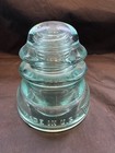 4 Vintage Glass Insulators – 2 Clear Hemingray-20, 1 Green 42, 1 Whitall #1 Blu — photo 3