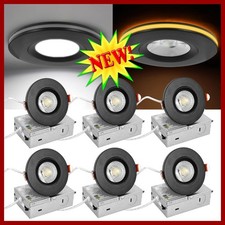 LED Recessed Light 3 Inch 6 Pack Gimbal Dimmable 5CCT Canless Ceiling Soffit