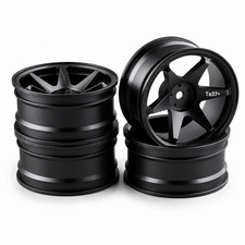 Rcw 110 Metal Drift Wheels Te37 Rims 6mm Offset Lightweight -black- Rcw 110 Metal Drift Wheels Te37 Rims 6mm Offset Lightweight -black-