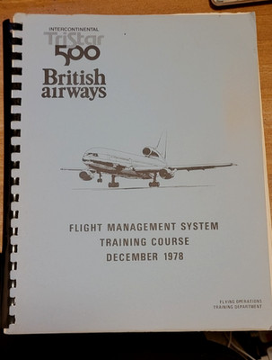 TriStar 500 Flight Management System FMS Training Course 1978 book