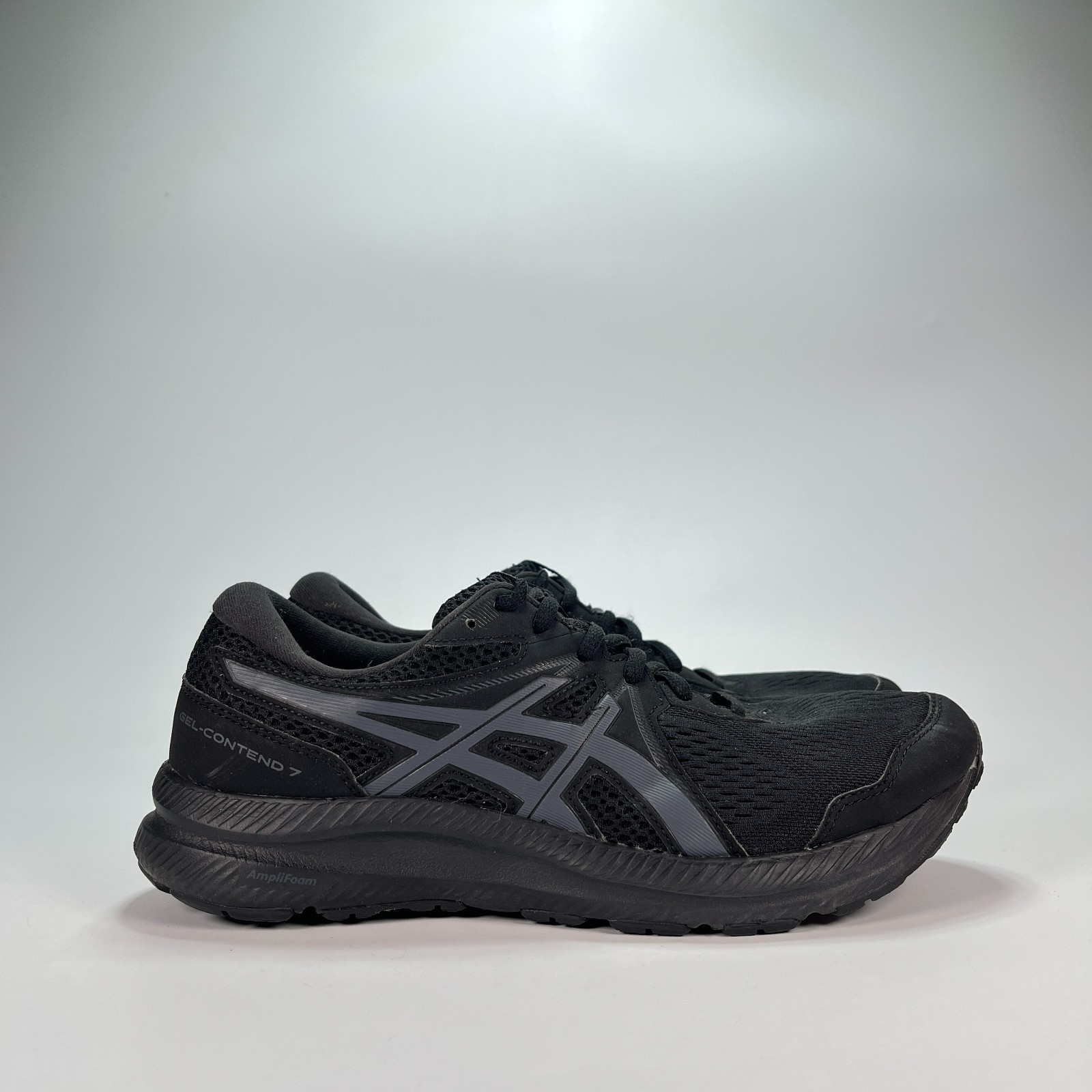 ASICS Gel-Contend 7 Black Running Shoes Sneakers 1011B040 Women's Size 8.5