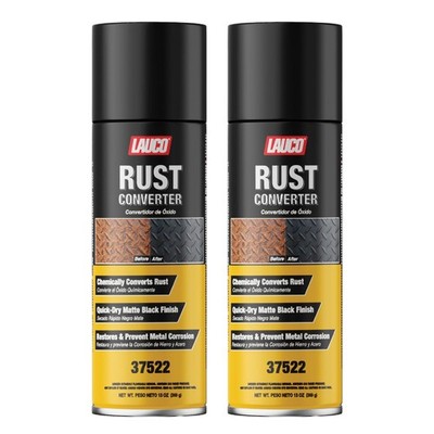 LAUCO Rust Converter Spray 13oz Pack of 2, Fast Dry Rust Remover & Converter