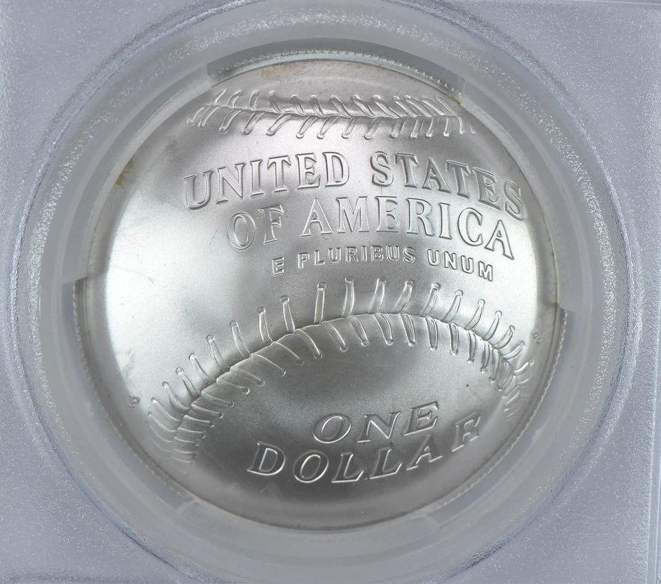 2014-P Baseball Hall Of Fame Commemorative Dollar MS70 PCGS Blue Label *0053 - Image 4 of 4