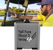 Phone Caddy Funny Quotes Golf Cart Phone Holder with Secure Strap for Hands
