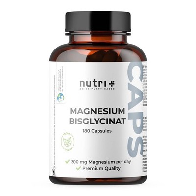 Magnesium Bisglycinat - 180 Kapseln hochdosiert & vegan - 300 mg Magnesium
