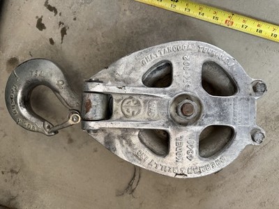Sherman And Reilly 6000 Lbs Snatch Block 4841 314-002 Chattanooga Tenn Vintage