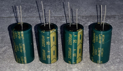 1 Stück ELKO 22000uF 25V Low ESR Elektrolytkondensator Radial -40°+105°C