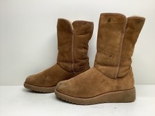  U1 VTG WOMENS UGG AUSTRALIA WINTER SUEDE LIGHT BROWN BOOTS SIZE 6