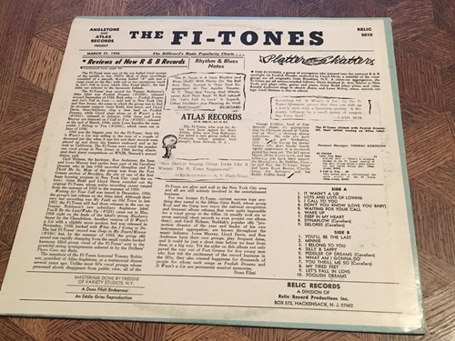 THE FI-TONES - 1955-1959 ~RELIC 5010 w/Gene Redd (Kool & the Gang founder) RARE - Imagen 2 de 6