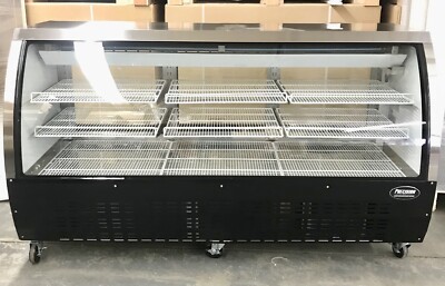 Deli Case New 72'' 82'' black glass  Refrigerated Display Bakery Pastry Meat