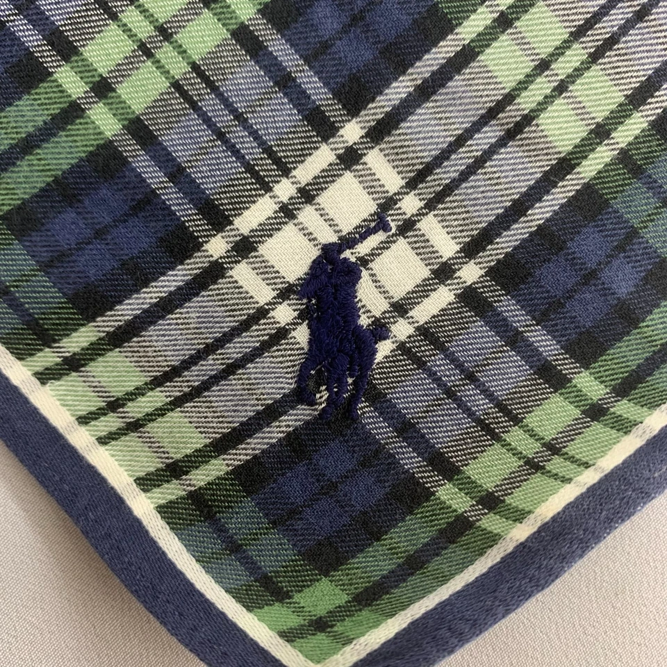 Pañuelo vintage Polo Ralph Lauren pañuelo pañuelo de bolsillo cuadrado de algodón Foto 4 de 4