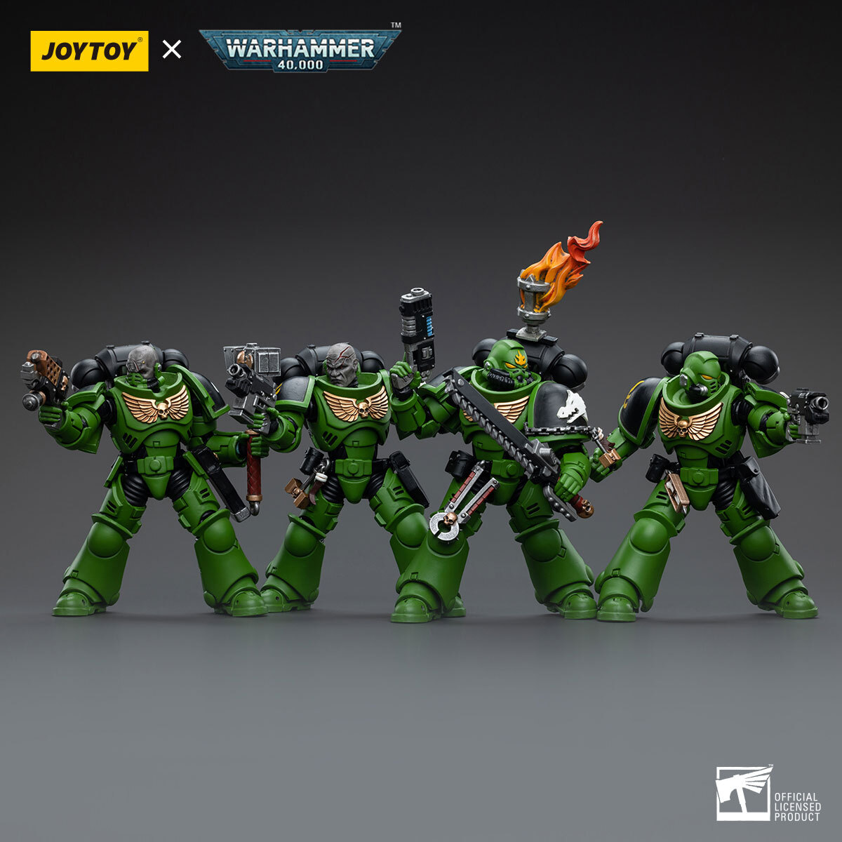 JoyToy 1/18 War Hammer 40K Salamanders Intercessors Action Figures 