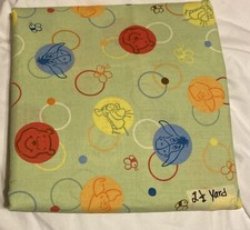 Vintage Cotton Quilt Fabric Winnie The Pooh  Friends Disney by FQ 18" x 22" 