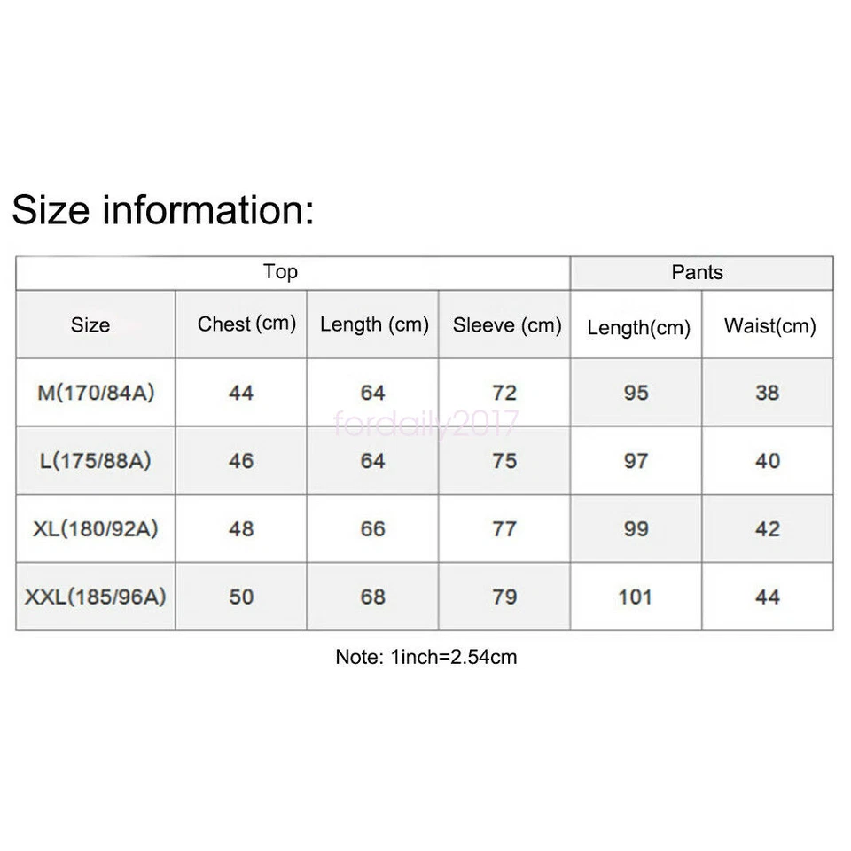 Men Sport Thermal Underwear Set Quick Dry Anti-friction Top Pants Base Layer - Image 4 of 4