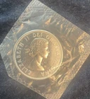 1964 CANADIAN SILVER HALF DOLLAR COIN, PROOF LIKE, STILL IN CELLOPHANE