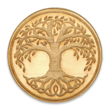 PinMart Tree Of Life Religious Symbol Laser Engraved 3D Cut Wooden Natural Wood