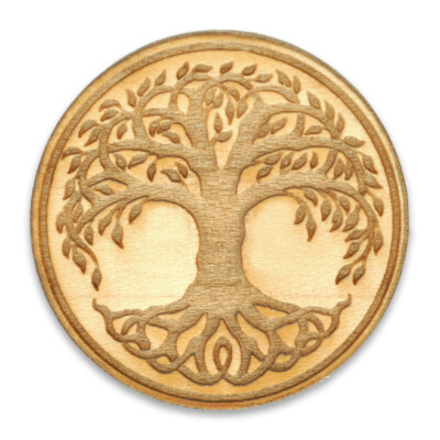 PinMart Tree Of Life Religious Symbol Laser Engraved 3D Cut Wooden Natural Wood
