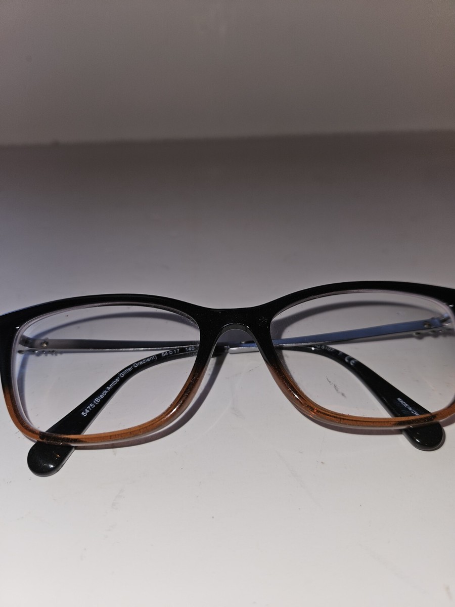 Coach Eyeglasses HC 6107 5475 Black Amber Glitter Frame 54  display picture 1