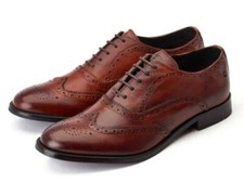 BASE LONDON  - Darcy - Mens Tan Brogues Shoes - NOW REDUCED Was £79.00