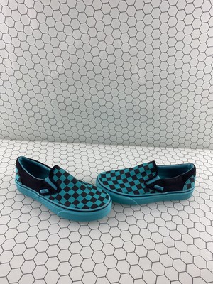 vans teal checkered