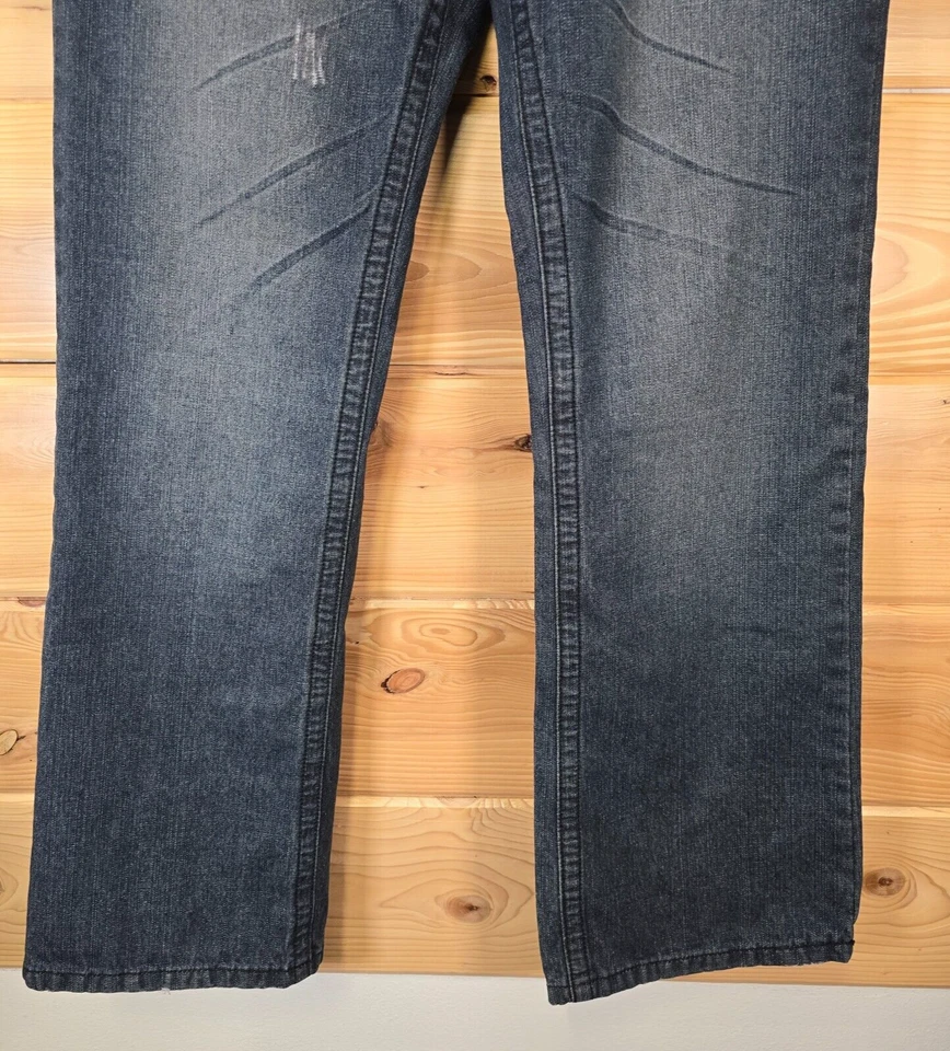 Jeans Extreme Couture Hombres 32x30 Azul Recto Suelto Y2K Patinador Grunge LEER Foto 4 de 4