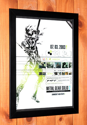 2003 Metal Gear Solid 3 Subsistence Konami PS2 PS3 Promo Poster / Ad Page Framed