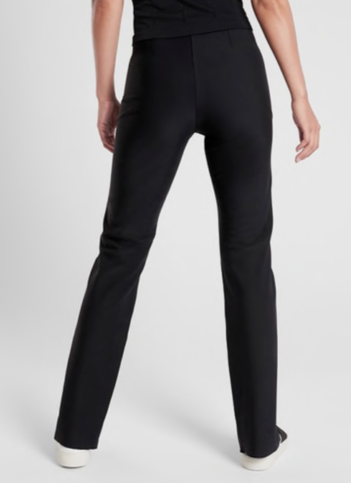 ATHLETA Black Interstellar Split Hem Tight Pant 8… - image 5