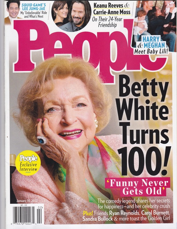 BETTY WHITE TURNS 100 - PEOPLE Magazine January 2022