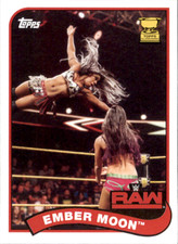 EMBER MOON 2018 Topps Heritage WWE #98 Wrestling Card ATHENA AEW