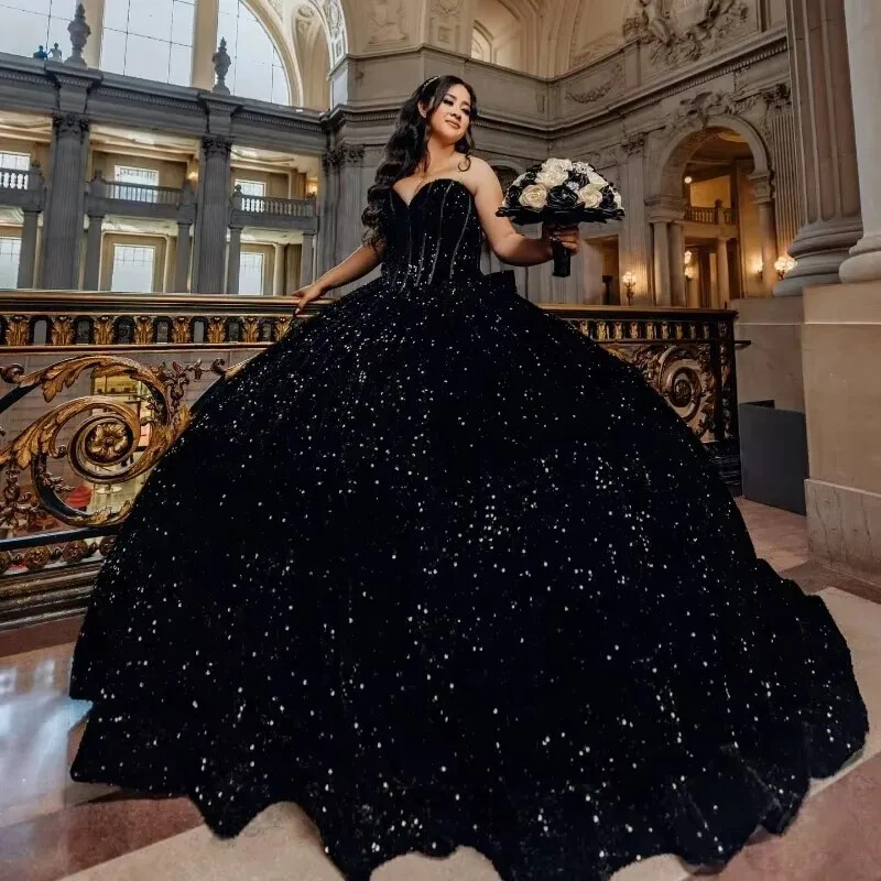 Quinceanera Doll Black Dress Makeup Hermosa Quinceanera Boutique