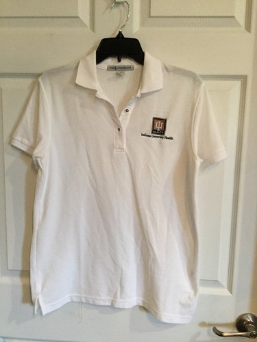 EUC Port Authority woman size small white polo IU Health logo short sleeve * - 第 2/4 張圖片