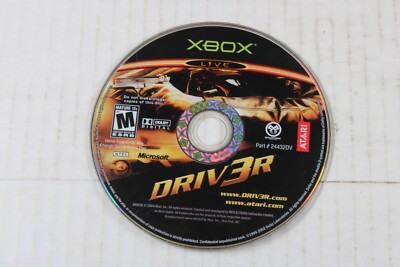 Driv3r - Driver 3 (Microsoft Xbox, 2004) Authentic, disc only, tested
