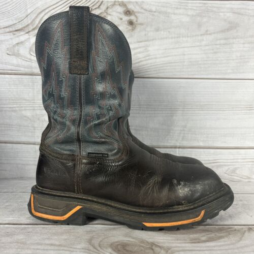 Ariat Men's 9.5 EE Wide Iron Coffee Big Rig Composite Square Toe Work Boots - 第 1/10 張圖片