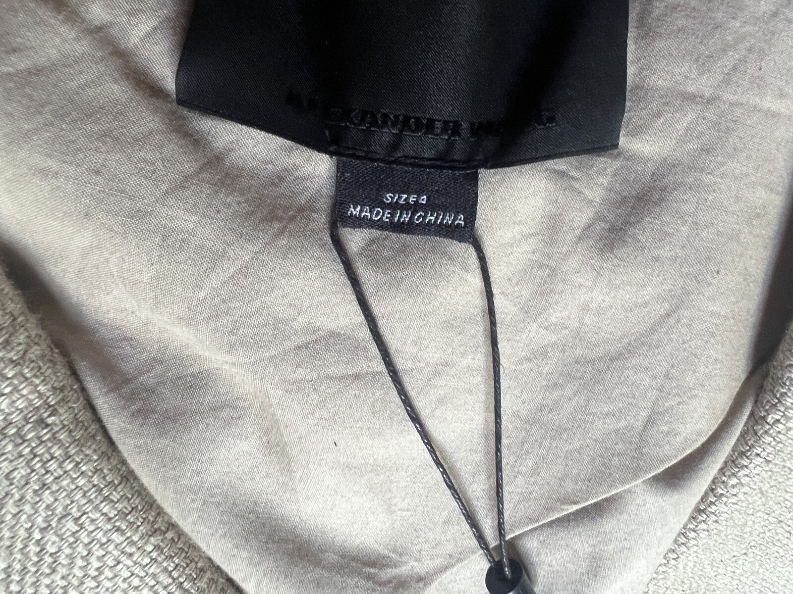 RARE NWT Alexander Wang Khaki Tan Burlap Linen Asymmetrical Unique Jacket image 10