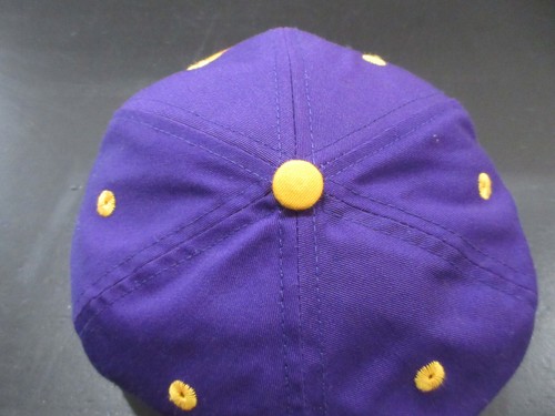 VINTAGE Los Angeles Lakers Hat Cap Snap Back Purple Yellow NBA Basketball Mens - Picture 6 of 9