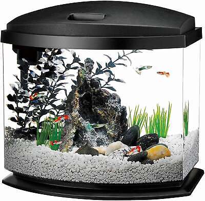 Aqueon LED MiniBow Aquarium Kit with SmartClean Technology Black 5 Gallons