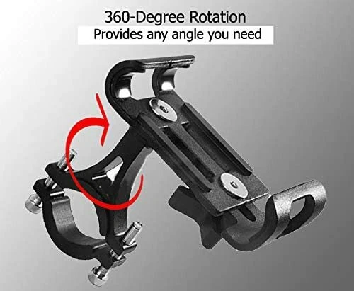 360° Aluminum Motorcycle Bike Bicycle Holder Handlebar Cell Phone GPS MTB Mount - image 2 of 4