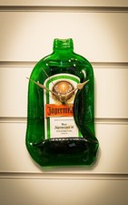 Various "Slumped" glass spirit bottle clocks new and boxed ideal man cave gift