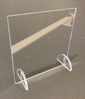 Square Clear Acrylic Signs. Wedding Table with Stand. Perspex Decor