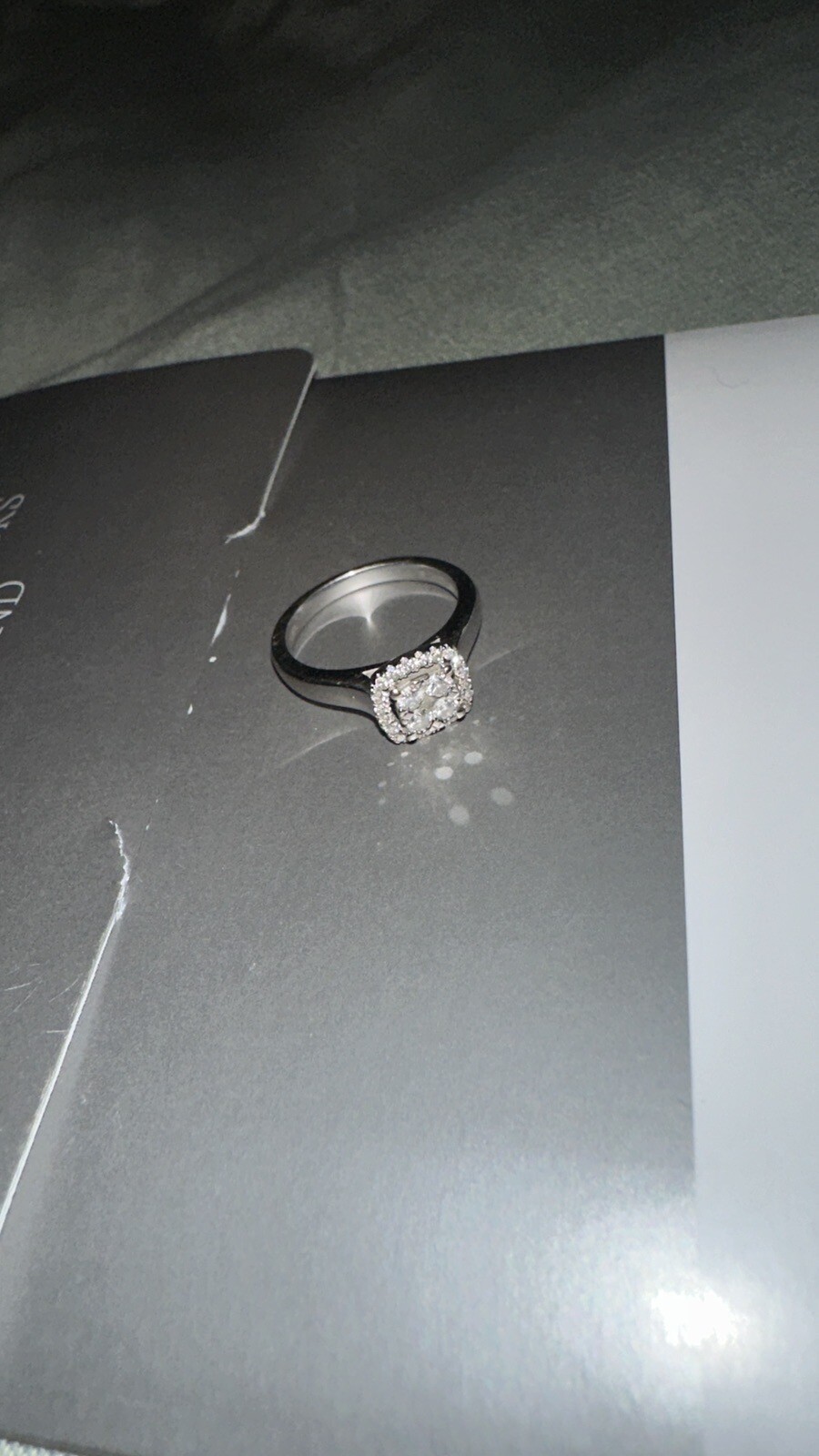 Beaverbrooks Diamond Engagement Ring 9ct White Gold Band Size i eBay