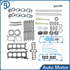 For Ford F150 Lincoln Mercury 4.6L V8 SOHC Timing Chain Head Gasket Bolts Kit