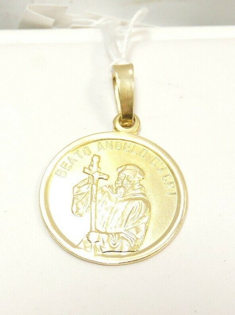 Ma3 18k Yellow Gold Men S Beato Angelo D Acri Pendant 4 4 Grams Ebay