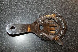 Vtg MCM  "MR. BARTENDER PRODUCTS" Stainless Steel Martini Drink Strainer Japan