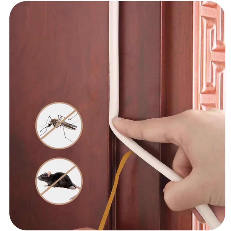 6M Fensterdichtung Selbstklebend Silikondichtung Türdichtung Dichtband Dichtung - Bild 3 von 4