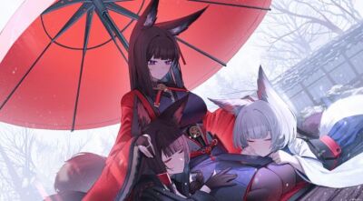 Azur Lane akagi amagi kaga bare tree bob cut Custom Gaming Mat Desk 9366